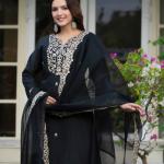 ✨ Royal Grace - Heavy Embroidered Roman Silk Suit Set