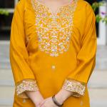 ✨ Royal Grace - Heavy Embroidered Roman Silk Suit Set