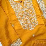 ✨ Royal Grace - Heavy Embroidered Roman Silk Suit Set