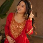 "Zarina" Premium Readymade Gown with Dupatta – Festive Edition