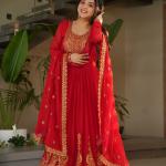 "Zarina" Premium Readymade Gown with Dupatta – Festive Edition