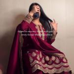 "Elegance Royale" – Premium Embroidered Natural Crepe Silk Suit Set