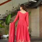 💫 "Noorani Glam" Chinnon Embroidered Gown Set with Dupatta
