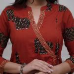 Elegant Cotton Angrakha-Style Kurta Pant Dupatta Set (Sizes M to XXL)