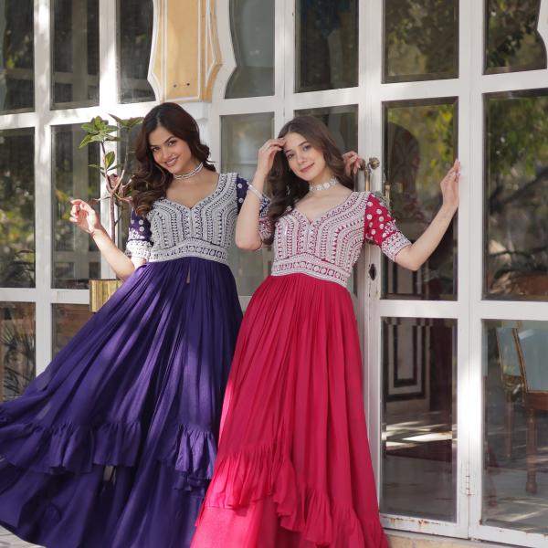 💫 "Zara Noor" Designer Slit Kurti with Lehenga Set – Elegant Festive Edition