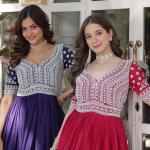 💫 "Zara Noor" Designer Slit Kurti with Lehenga Set – Elegant Festive Edition