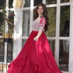 💫 "Zara Noor" Designer Slit Kurti with Lehenga Set – Elegant Festive Edition