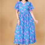 🌸 RangMasti Georgette Glam Maxi Dress