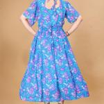 🌸 RangMasti Georgette Glam Maxi Dress