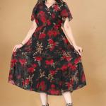 🌸 RangMasti Georgette Glam Maxi Dress