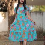 🌸 RangMasti Georgette Glam Maxi Dress