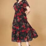 🌸 RangMasti Georgette Glam Maxi Dress