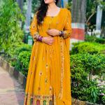 👑 "Noor-e-Nazakat" Designer Anarkali Suit Set – Royal Flair Edition