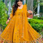 👑 "Noor-e-Nazakat" Designer Anarkali Suit Set – Royal Flair Edition