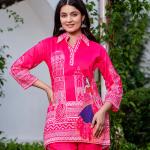 🌟 "Abstract Muse" – Muslin Silk Co-ord Set
