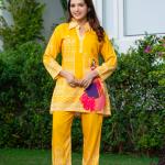🌟 "Abstract Muse" – Muslin Silk Co-ord Set