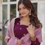 💫 "Zeenat" Star Georgette Gown with Dupatta – Premium Designer Collection 💫