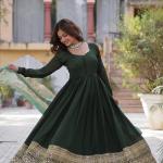 💫 "Shimmer Royale" Premium Gown with Dupatta – 2025 Collection