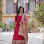 💫 "Shimmer Royale" Premium Gown with Dupatta – 2025 Collection
