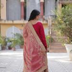 💫 "Shimmer Royale" Premium Gown with Dupatta – 2025 Collection