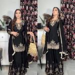 👑 "Noor Sharara Glam" – Designer Party Wear Set