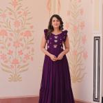 🌟 Zyana Premium Frill Gown – Designer Sleeveless Collection