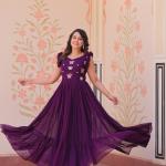 🌟 Zyana Premium Frill Gown – Designer Sleeveless Collection