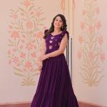 🌟 Zyana Premium Frill Gown – Designer Sleeveless Collection