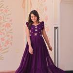 🌟 Zyana Premium Frill Gown – Designer Sleeveless Collection