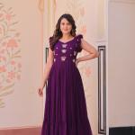 🌟 Zyana Premium Frill Gown – Designer Sleeveless Collection