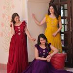 🌟 Zyana Premium Frill Gown – Designer Sleeveless Collection