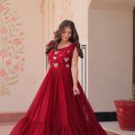 🌟 Zyana Premium Frill Gown – Designer Sleeveless Collection