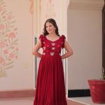 🌟 Zyana Premium Frill Gown – Designer Sleeveless Collection