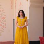 🌟 Zyana Premium Frill Gown – Designer Sleeveless Collection