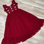 🌟 Zyana Premium Frill Gown – Designer Sleeveless Collection