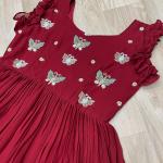 🌟 Zyana Premium Frill Gown – Designer Sleeveless Collection