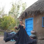 💖 "Bandhuri Kutchi Flair Gown" – Premium Bandhani Print Gown
