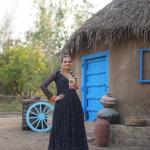 💖 "Bandhuri Kutchi Flair Gown" – Premium Bandhani Print Gown