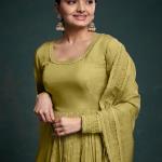 ✨ Noor Anarkali Organza Pant Suit Set