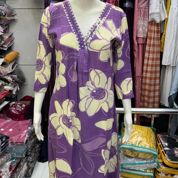 ✨ "Noor Mirror Work A-Line Kurti Plazo Set" – Festive Cotton Rayon Edition
