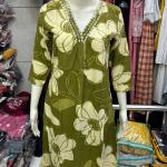 ✨ "Noor Mirror Work A-Line Kurti Plazo Set" – Festive Cotton Rayon Edition