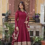 🌟 "Noorani Elegance" Premium Embroidered Gown with Dupatta Set