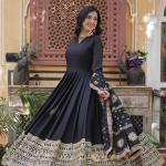 🌟 "Noorani Elegance" Premium Embroidered Gown with Dupatta Set