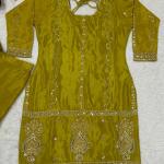 NoorFestiva NF-1235 – Premium Embroidered Chinon Sharara Set