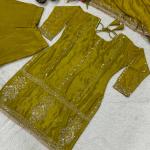 NoorFestiva NF-1235 – Premium Embroidered Chinon Sharara Set