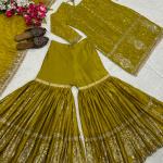 NoorFestiva NF-1235 – Premium Embroidered Chinon Sharara Set