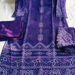 Wedding Edition Bandhani Muslin Silk Suit Set with Heavy Handwork (M to 5XL)