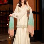 🌿 “Aaradhya Multicolor Embroidered Summer Sharara Set” – Premium Ready-to-Wear Collection