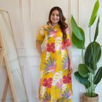 ☀️ Product Name: "SummerBloom" Designer Cotton Kurti-Pant Set