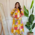 ☀️ Product Name: "SummerBloom" Designer Cotton Kurti-Pant Set